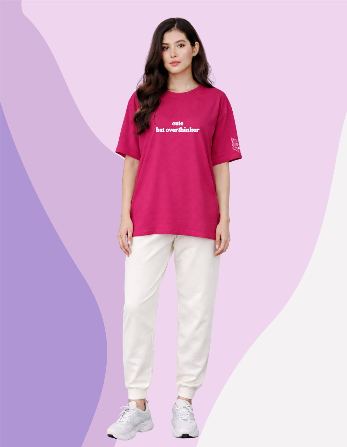 Cute Overthinker Oversized Fit T-Shirt Secondary image