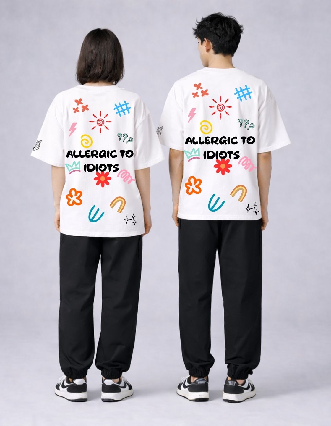 Allergic To Idiots Oversized Fit T-Shirt Secondary image
