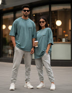 Suedeflux III Sea Foam Acid Wash Oversized Fit T-Shirt