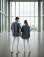 Terryze II Eclipse Blue Acid Wash Oversized Fit T-Shirt