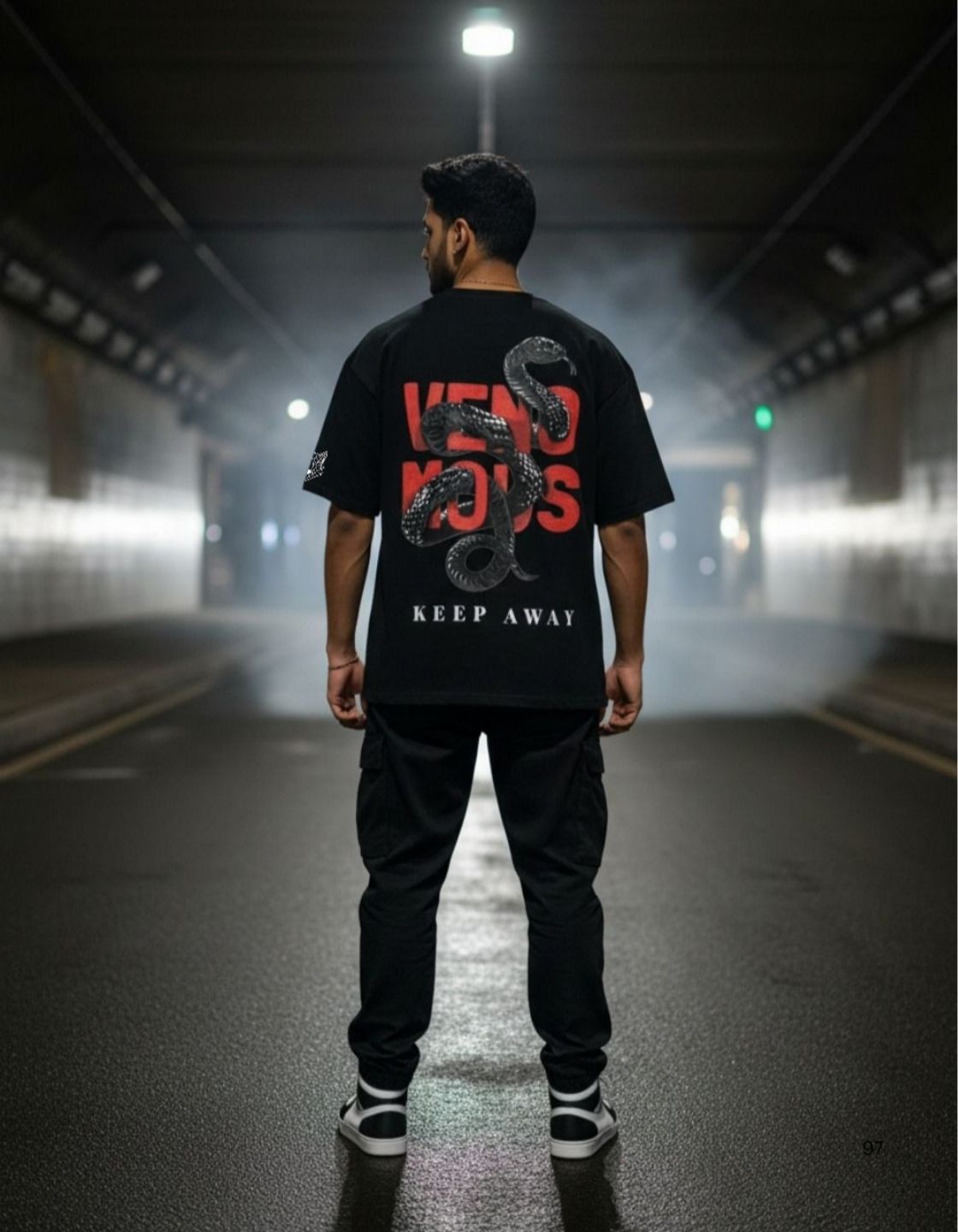 Venom Warning Men Oversized Fit T-Shirt Secondary image