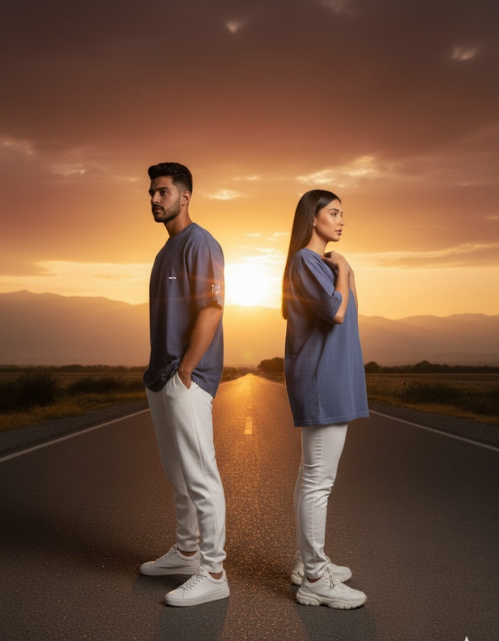 Suedeflux IV Drift Blue Acid Wash Oversized Fit T-Shirt Secondary image