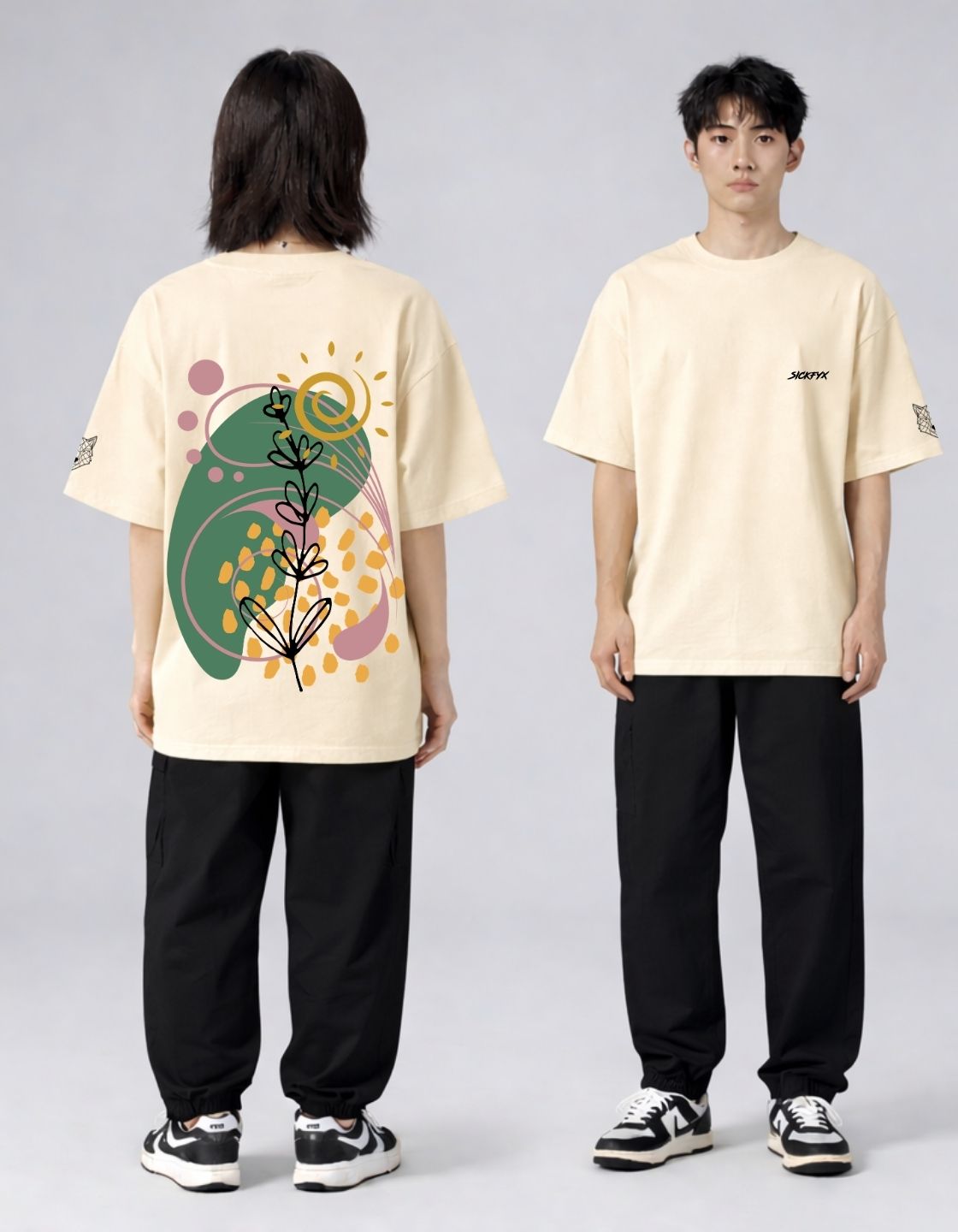 Botanic Drift Oversized Fit T-Shirt
