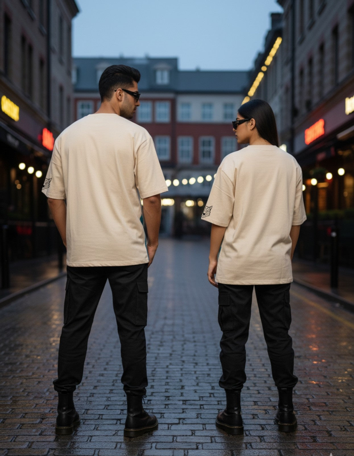 Flame I Sandstorm Blaze Oversized Fit T-Shirt Secondary image