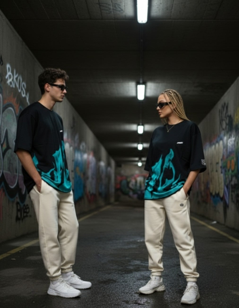 Flame II Electric Ember Oversized Fit T-Shirt