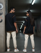 Threaded Chaos I Neon Firestorm Oversized Fit T-Shirt