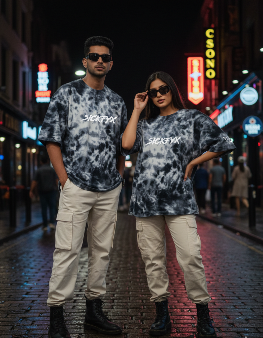 Chaos Wave I Obsidian Smoke Oversized Fit T-Shirt