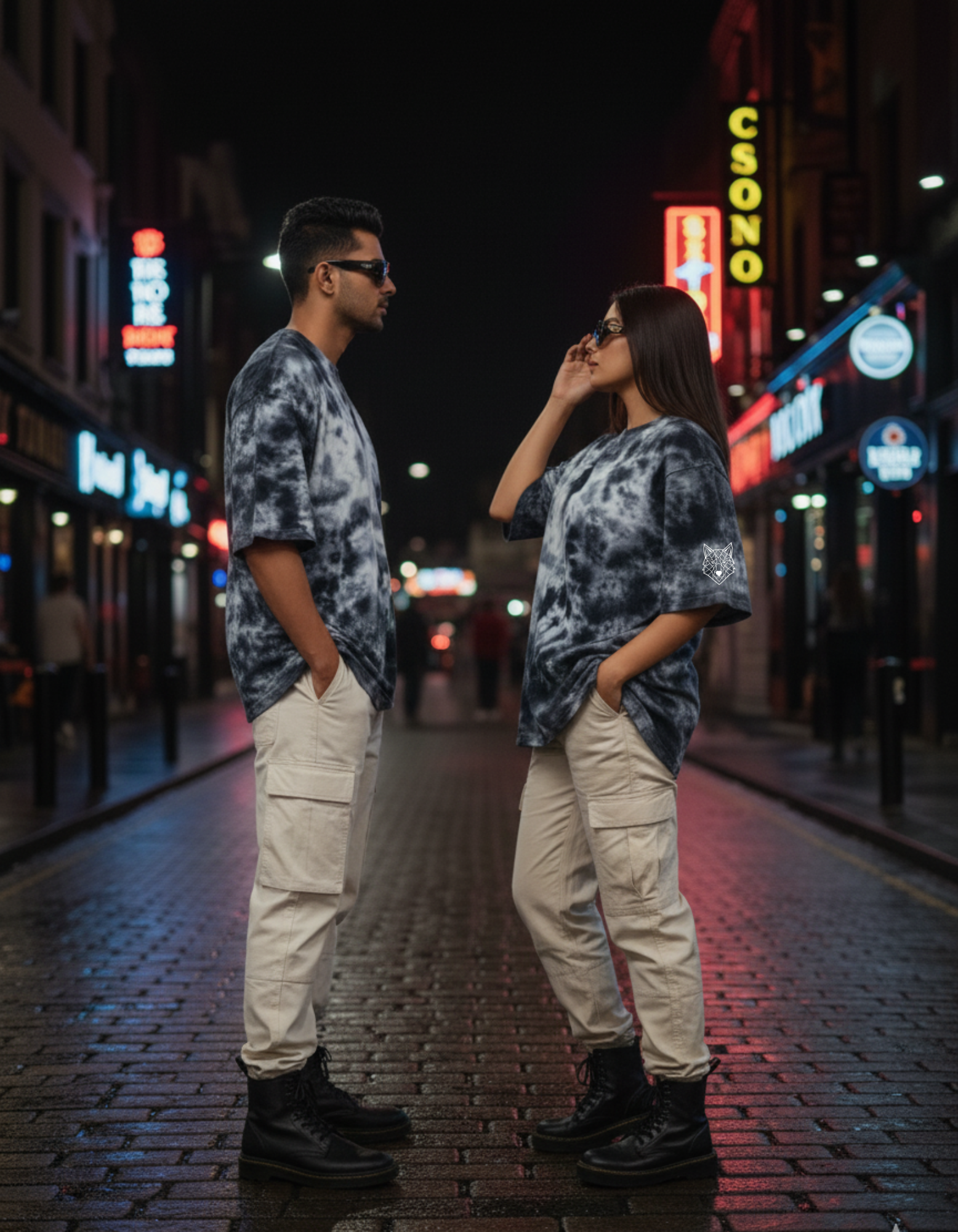 Chaos Wave I Obsidian Smoke Oversized Fit T-Shirt