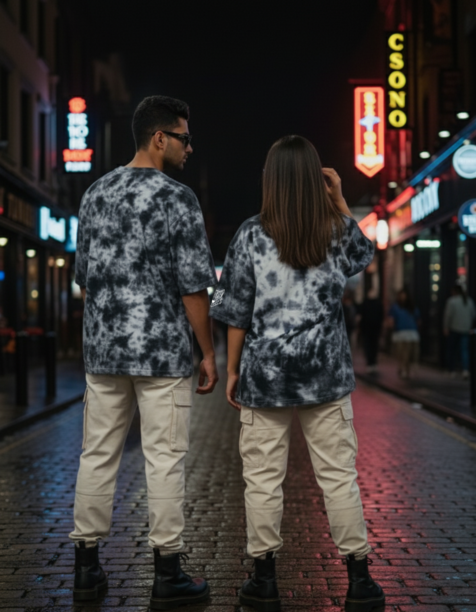 Chaos Wave I Obsidian Smoke Oversized Fit T-Shirt