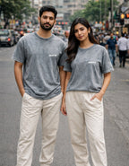 Terryze IV Fog Ash Acid Wash Oversized Fit T-Shirt